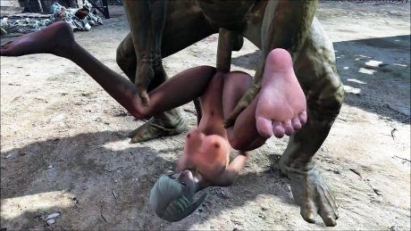 Постапокалиптический секс: мутант с зелёным членом оттрахал бывшую модель во вселенной Fallout!