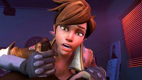 Героиня Overwatch в 80-х — вместо битвы секс, ебля и неон!